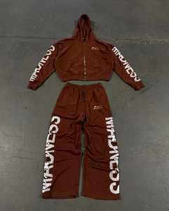 Streetwear personnalisé vente en gros Ensemble survêtement à capuche et pantalon de survêtement sérigraphiés Survêtement pour hommes délavé à l'acide - Product Image 1