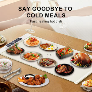 Custom 80*38 cm H4 <b>Silicone</b> Electric Fast Heating Foldable Food Warming <b>Mat</b> Tray Smart Plate <b>Silicone</b> Plate Table <b>Mat</b> - Product Image 2