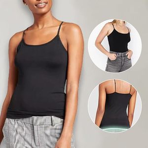 Débardeurs sexy pour femmes avec soutien-gorge intégré, camisoles rembourrées sans coutures, crop tops courts, lingerie intime en polyester - Product Image 1
