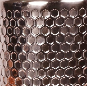 Distributeur de stockage d'eau en métal de cuivre pur de conception de nid d'abeille avec le support noir et le pot d'eau de finition brillante - Product Image 6
