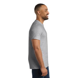 T-shirt uni en coton 100% pour hommes, tissu doux au toucher, impression de logo personnalisée, vente en gros - Product Image 4
