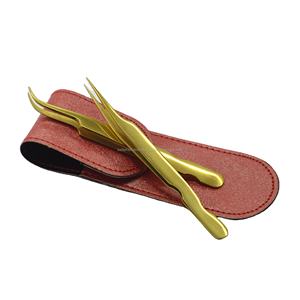 Pinzas para extensiones de pestañas, Juego de 4 pinzas de acero japonés con agarre de diamante, diseño OEM - Product Image 3