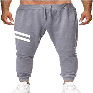 Vente en gros de pantalons de survêtement pour hommes 100% coton personnalisés OEM vêtements de gym décontractés taille élastique taille moyenne couleur sport style teint uni - Product Image 1