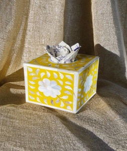 Luxury Wood Handmade Eco-Friendly Modern Bone Inlay <b>Tissue</b> Box Holder with Natural Shape for Sale in Bulk India Home Decoration - Product Image 2