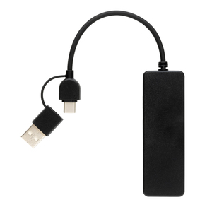 ฮับ USB พร้อมพอร์ต RCS พลาสติกรีไซเคิลสองอินพุต - Product Image 1
