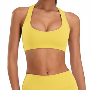 Padded Sports Bra merrow border <b>adhesive</b> Custom Logo High Support Comfortable Fitness Bra Stylish Workout Wear Wholesale Bulk - Product Image 6