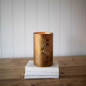 เชิงเทียนเหล็กทรงกลมสำหรับตกแต่งบ้านและงานแต่งงานเชิงเทียนสีทอง - Product Image 1