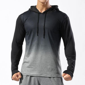 Sudaderas con Capucha de Gimnasio Musculares Lisas con Logotipo Personalizado OEM, Dos Tonos de Color, Sudaderas con Capucha de Compresión - Product Image 5