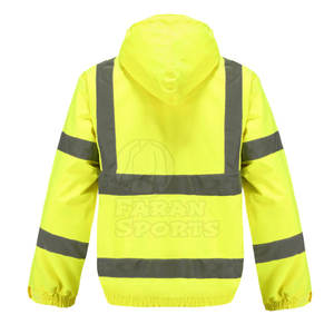 Gran oferta, chaqueta de seguridad de poliéster de alta visibilidad, transpirable, de talla grande, seguridad de construcción, ropa de trabajo reflectante, alta visibilidad - Product Image 3