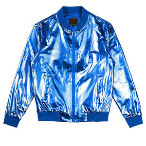 Chaqueta de béisbol universitaria de satén personalizada para hombre, nueva chaqueta de invierno de moda con cuello levantado y cierre de botón de poliéster para hombre - Product Image 1