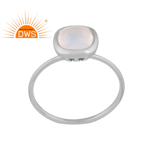 Latest Trending Sterling Silver Natural Rainbow <b>Moon</b> Stone Gemstone Stackable <b>Ring</b> Custom Jewelry Manufacturer - Product Image 1