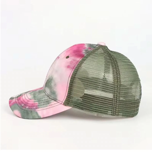หมวก Tie Dye กลางแจ้ง Trucker หมวกเบสบอลออกแบบลวดลายสำหรับใช้งานกลางแจ้ง - Product Image 6