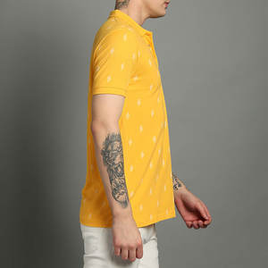 Camiseta informal de golf con cuello vuelto para hombre de la mejor calidad, diseño personalizado, Manga corta sólida estampada de algodón 100% - Product Image 6