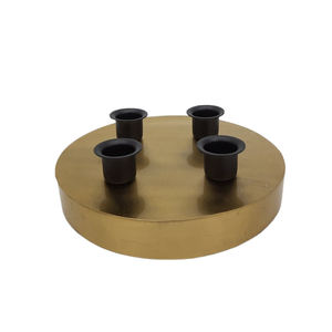 Bougeoir de l'Avent en métal de fer fini noir pour la décoration d'éclairage de la maison et de la fête de Noël en gros en vrac - Product Image 6