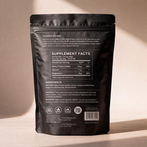 COA CE, Proteína de Suero de Leche Aislada Calm Night, Certificada Vegana y Sin OMG, con Magnesio y Glicina, Marca Privada OEM - Product Image 3