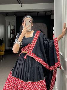 Designer pur coton traditionnel Lehenga Choli pour adultes FABZONE marque vêtements traditionnels indiens de haute qualité pour le festival de fête - Product Image 4