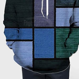 Vente en gros de sweat à capuche de haute qualité avec bloc de couleurs sweat à capuche en coton et polyester avec impression personnalisée pour hommes - Product Image 6