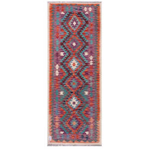 Alfombra Kilim de Maimana, Afganistán, 190 x 75 cm, Alfombras y Juegos de Alfombras - Product Image 1
