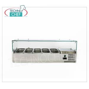 Vitrina Refrigerada para Ingredientes de Pizza de 120 cm de Largo para 5 Contenedores GN 1/4 - Product Image 2