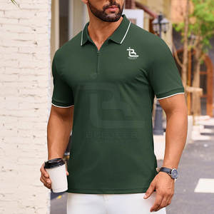 Camiseta Polo transpirable de la mejor calidad para hombre con media cremallera, polos para hombre, ropa personalizada, polos de moda para adultos - Product Image 2