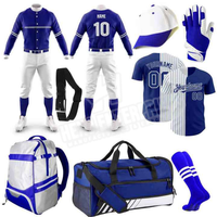 Seragam Tim Baseball Softball Dewasa Custom Made, Sublimasi, Lengan Pendek, dengan Huruf, Paket Perlengkapan Olahraga, Paket Latihan, untuk Klub dan Tim
