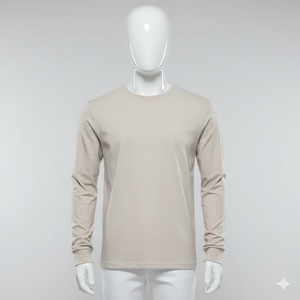Sweat-shirt à col rond en pur coton composite personnalisé Chemises de base de couleur unie de style basique pour hommes femmes Caractéristique anti-rides - Product Image 1