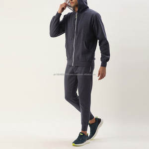 Nouveauté Survêtement Homme en Coton Pur Couleur Unie Style Moderne Look Élégant 400GSM Ensemble de Survêtement Homme - Product Image 2