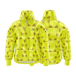 Veste bomber matelassée unisexe à col roulé, formelle, légère, imperméable, avec fermeture éclair, camouflage, impression 3D, unie, coupe-vent, confortable - Product Image 4