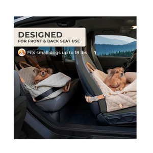 <b>Dog</b> & Cat Soft-Sided Foldable <b>Car</b> Seat <b>Carrier</b> Portable Washable Safety Harness Removable Cushion Airline Approved - Product Image 4