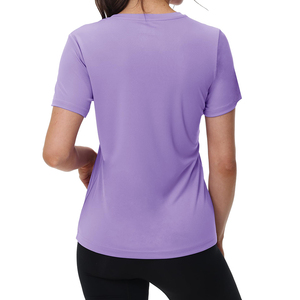 Vêtements décontractés élégant produit personnalisé vêtements de sport et respirant ultra doux au toucher meilleur T-shirt en tissu de polyester pour les femmes - Product Image 2