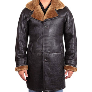 Vente en gros de manteaux longs en cuir pour hommes, dernier design, meilleure qualité, manteaux longs en cuir de mouton pour hommes, best-seller, vente en ligne - Product Image 1
