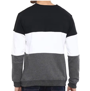 Sudadera con Capucha de Primera Calidad Unisex en Negro, Blanco y Azul con Diseño de Bloques de Color, Conjunto Informal para Hombre - Product Image 2