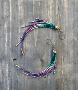 Pendientes de cuentas, pendientes de cuentas bohemias, joyería Bohemia - Product Image 1