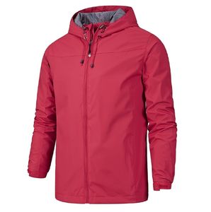 Fabricants de vêtements, veste coupe-vent imperméable pour homme, personnalisée, à capuche, fermeture éclair, veste de sport décontractée, tendance - Product Image 3