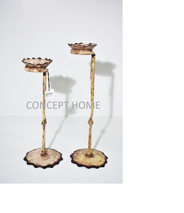 Marbre unique, pot à bougie, accessoires de décoration intérieure, bougeoir en métal forgé - Product Image 5