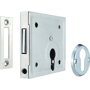 Bever 150 DIN Left/Right PZ Box Bolt Lock with Flat Strike Plate 60 mm Backset for <b>Mailboxes</b> - Product Image 1