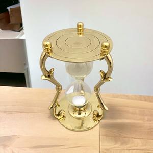 Casting Leg Hour Glass 5-Minute Brass & Wood Design Lightweight Elegant <b>Desk</b> Office <b>Study</b> Decorative Display - Product Image 6