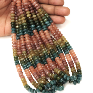 Hermosas Cuentas de Cuarzo Multicolor en Forma de Rondelle, Cuentas de Piedras Preciosas de Cuarzo con Tonos Mixtos de 7-8 mm, Calidad AAA, Venta al por Mayor - Product Image 6