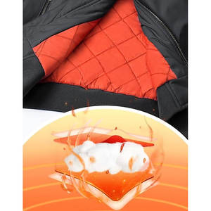 Vestes pour hommes-blouson aviateur automne hiver chaud coupe-vent fermeture éclair complète manteaux décontractés rembourrés couleur noire veste en gros - Product Image 3