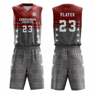 Uniformes de basket-ball personnalisés de haute qualité pour hommes et jeunes Maillots et shorts réversibles à séchage rapide - Product Image 1