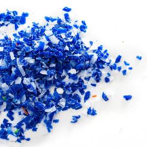 Exportación profesional de residuos de plástico de tambor azul HDPE reciclado Limpie los copos de tambores de HDPE Regrind - Product Image 1