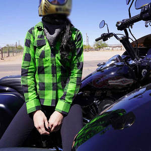 Camisas de moto de motocicleta entera Camisa de algodón 100% camisas de franela para mujer a la venta - Product Image 6