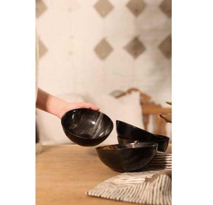 Cuenco para servir de cuerno de búfalo hecho a mano, Ideal para ensaladas, Decoración de mesa de comedor, cuenco para cuerno de uso de boda - Product Image 4