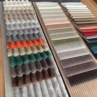 Tela de Tapicería de Terciopelo de Lujo con Rayas 3D de Piel Sintética de Poliéster para Muebles, Sofás, Camas, Alfombras, Cortinas y Sillas