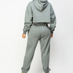 ชุดเสื้อฮู้ดแบบครอปของผู้หญิงชุดเสื้อมีฮู้ดแบบครอปมีสไตล์ - Product Image 4