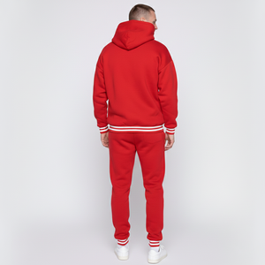 ชุดวอร์มผู้ชายผ้าฟลีซคอตตอน 100% แบบเรียบ ปักลาย ย้อมสี ลายสก็อต สกรีนโลโก้ตามสั่ง สำหรับฤดูหนาว แบบ 2 ชิ้น ผลิตภายใต้แบรนด์ของคุณเอง - Product Image 4