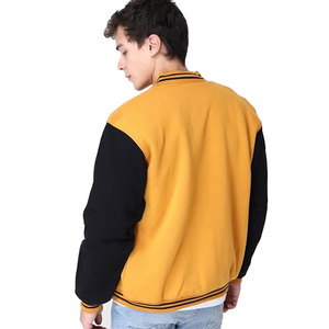 Oem Service <b>Wool</b> Versity Jacket For Man Customized Quick Dry Man Jackets Breathable Plus Size Versity Men's Jackets For Adults - Product Image 4