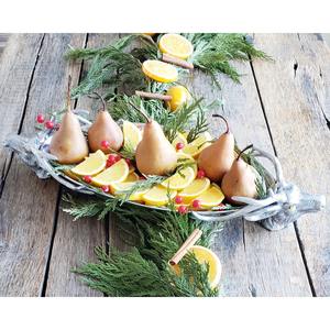 Bandeja de servicio decorativa ornamentada con asas de asta - Product Image 2