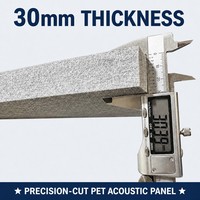 Panneau acoustique en PET de 35 mm, panneau acoustique en fibre de polyester personnalisé OEM, panneau acoustique absorbant le son de 6000 g/m², panneau acoustique pour plafond