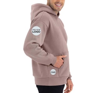 Sweat-shirt à capuche zippé épais en molleton lourd, style pull-over - Product Image 6